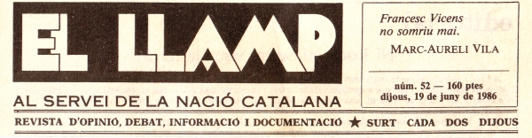 Capçalera de la revista historica El LLAMP, on hi vaig publicar varies vegades.